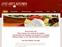 Tablet Screenshot of lostartskitchen.com